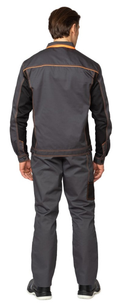 Костюм мужской "Бренд 1 2020" тёмно-серый/тёмно-серый/чёрный (куртка и брюки)