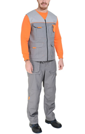 Жилет "Профессионал" темно-серый светло-серый