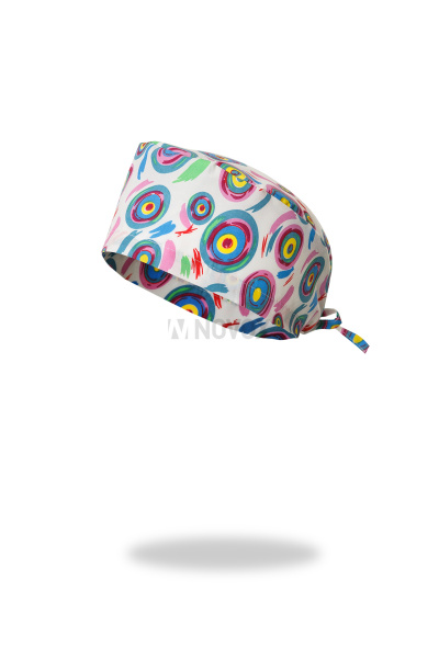 Шапочка СПЕЦ Лайт принт круги на белом