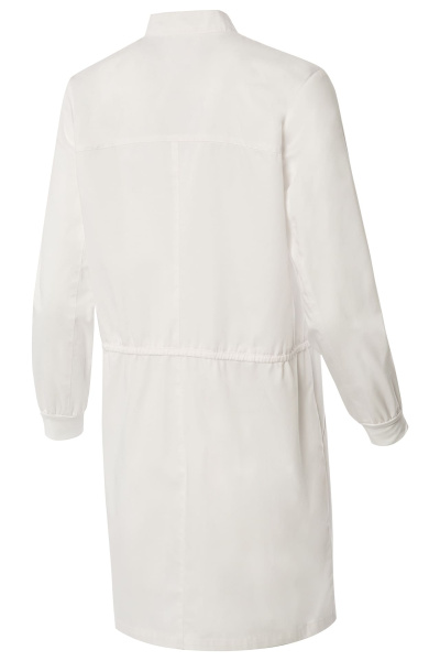 Халат ГВЕНН женский белый, длинный рукав, кнопки