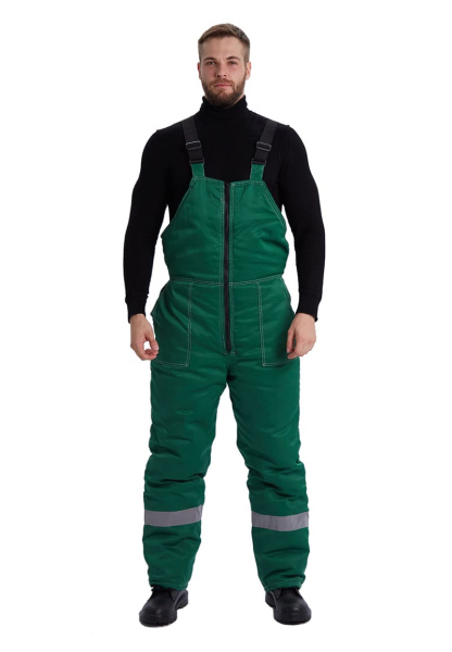 Костюм зимний "ВЬЮГА" куртка/полукомб. цвет: т..зелёный/жёлтый