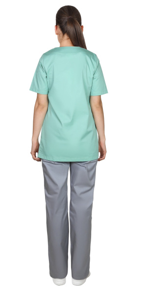 Костюм "КЭТРИН" женский мятный с серым