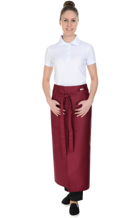 Фартук «BARISTA» удлиненный, цвет burgundy (бордо)
