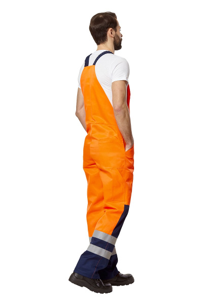 Костюм рабочий мужской "Спектр-Сигнал" сигнальный с СОП цвет оранжевый/темно-синий