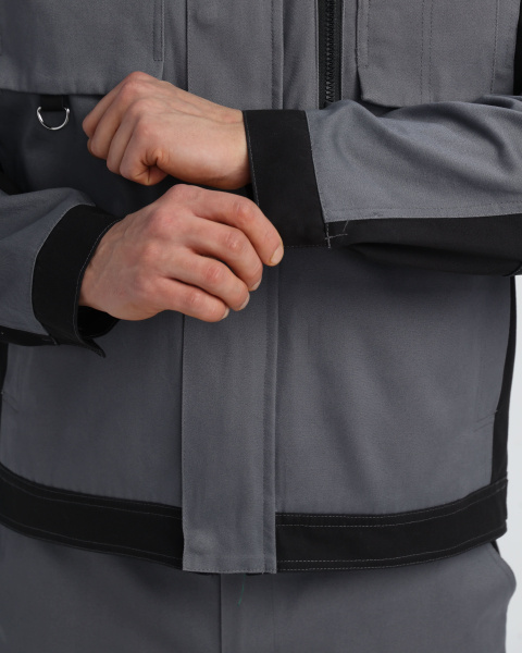 Куртка Милан NEW CH МВО (тк.Смесовая,270), т.серый/черный