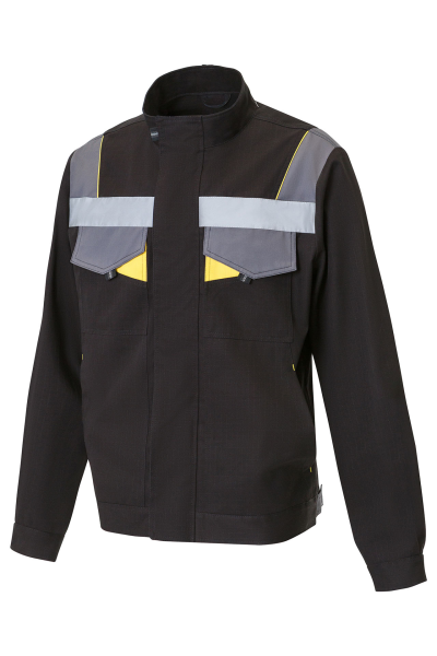 Костюм "Энерджи", куртка, п/к, черный/желтый