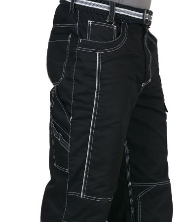 Брюки мужские летние "ПРЕСТИЖ" черные, кант СВМ