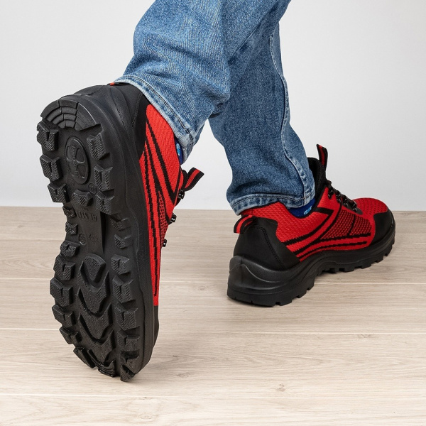 Полуботинки "Патриот" с подошвой ПУ и КП (80516-411608) красные