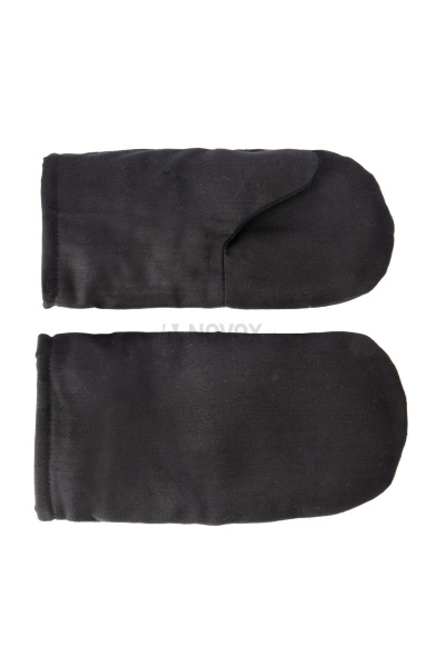 Рукавицы меховые рабочие крытые тканью «Диагональ» черные