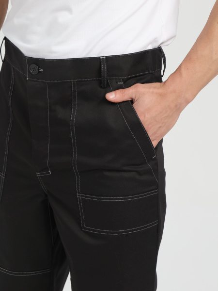 Костюм Виват-1 Премиум CH МВО (тк.Смесовая,240) брюки, черный/оранжевый