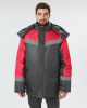Куртка зимняя "Лигор" СОП (тк.OxLine,90), т.серый/красный
