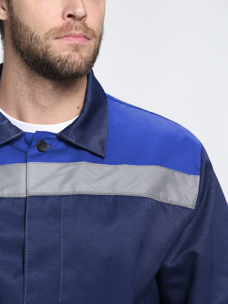 Костюм "Лигор-1" СОП К. (тк.Смесовая,210) брюки, т.синий/васильковый