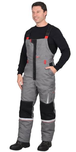 Костюм зимний "Стан" куртка, п/к, серый/черный