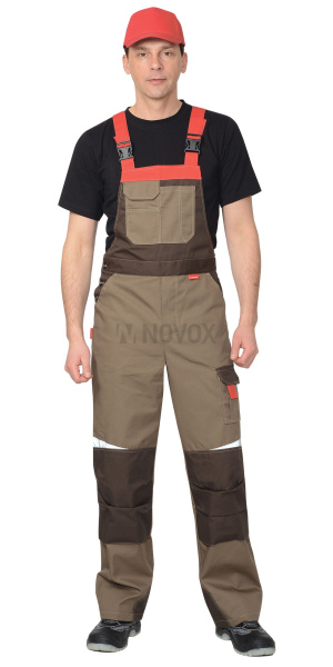 Полукомбинезон "Фаворит-Мега", св. корич. с коричневым, ткань Rodos