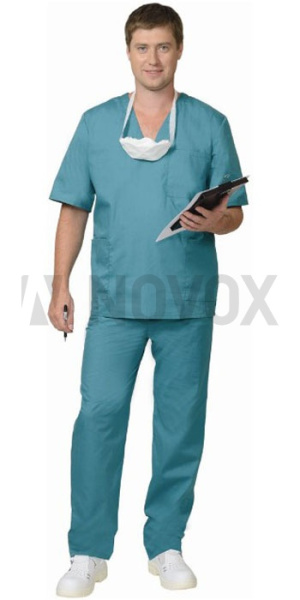Костюм хирурга универсальный зелёный