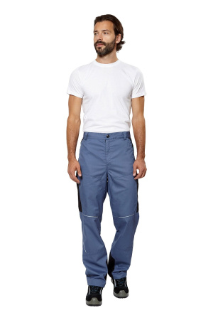 Костюм рабочий мужской летний "Кранц", куртка, брюки, цвет маренго/черный/голубой