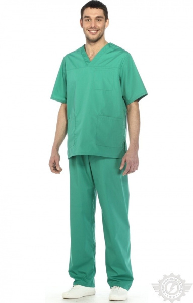 Костюм медицинский мужской "Спец" зеленый