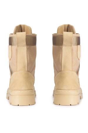 Ботинки БУТЕКС ОХРАННИКА с высокими берцами комбинированные натуральная бахтармяная кожа/Оксфорд мод