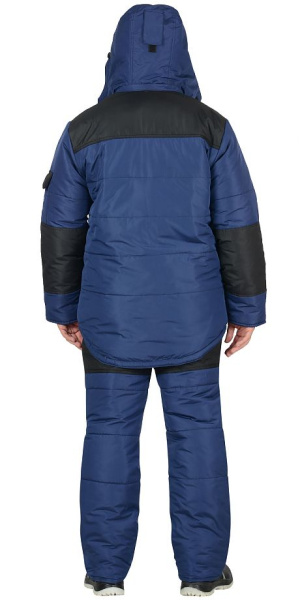 Костюм зимний "БЕРКУТ"-ЛЮКС, куртка, п/к, т.синий/черный, тк. Таслан