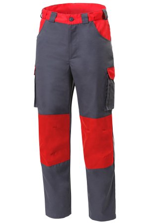 Костюм "STATUS" NEW (Статус), куртка, брюки, графит красный, красные наколенники