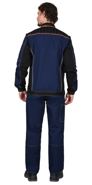 Куртка ПРЕСТИЖ кор,. т.синяя с черным и оранжевой отделкой