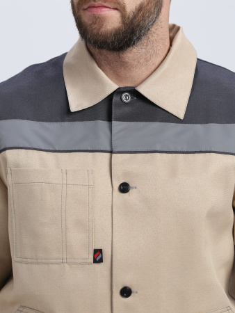 Костюм "Лигор-2" СОП (тк.Смесовая,210) п/к, бежевый/т.серый