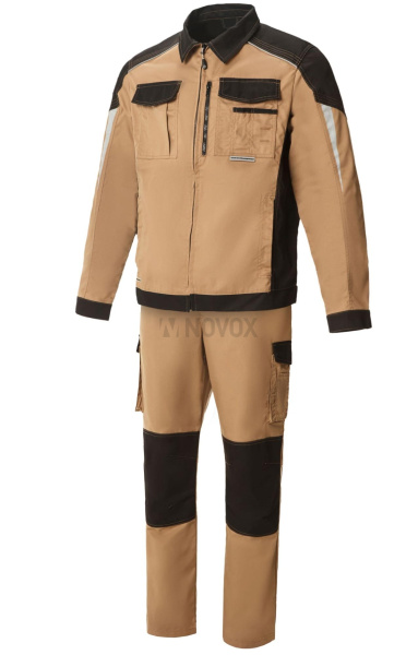 Костюм "STATUS" NEW (Статус), куртка, брюки, бежевый с черным