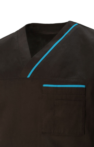 Куртка LINDRED (ЛИНДРЕД) ОРИОН короткий рукав мужская черная бирюза