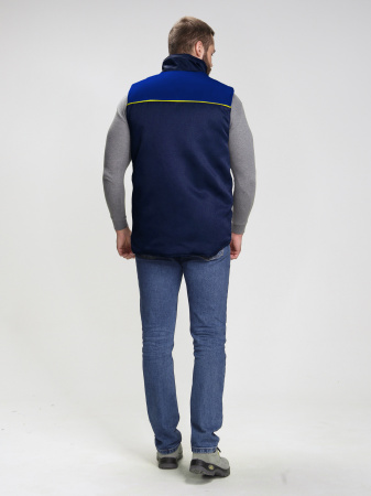 Жилет утепленный "Флофт" (тк.Смесовая,210), т.синий/васильковый