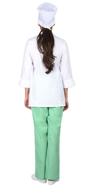 Костюм "ЖАСМИН" женский белый с салатовым