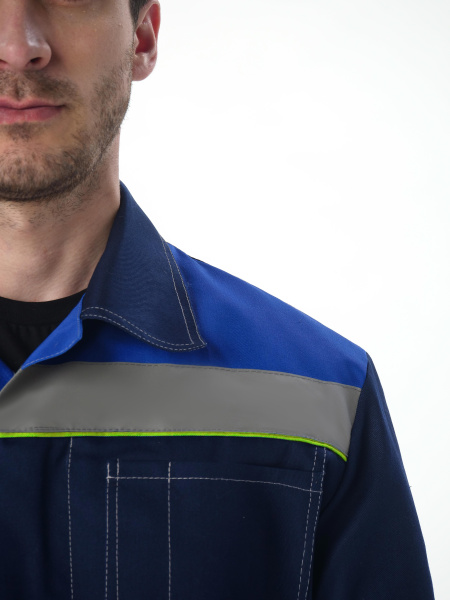 Костюм "Флофт-1" СОП (тк.Смесовая,210) брюки, т.синий/васильковый