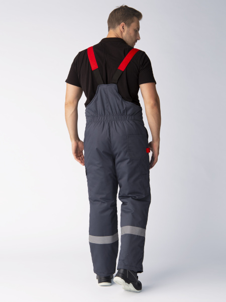 Костюм зимний "Вектрон-2" СОП (тк.Смесовая,240) п/к, черный/красный/серый