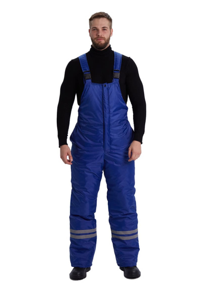 Костюм зимний "СТИМ" куртка/полукомб. цвет: василек/т.синий