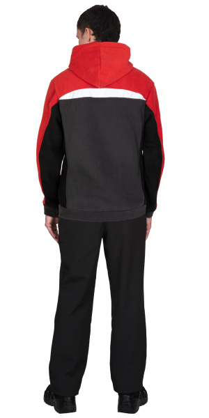 Куртка флисовая серая с красным, черным и СОП