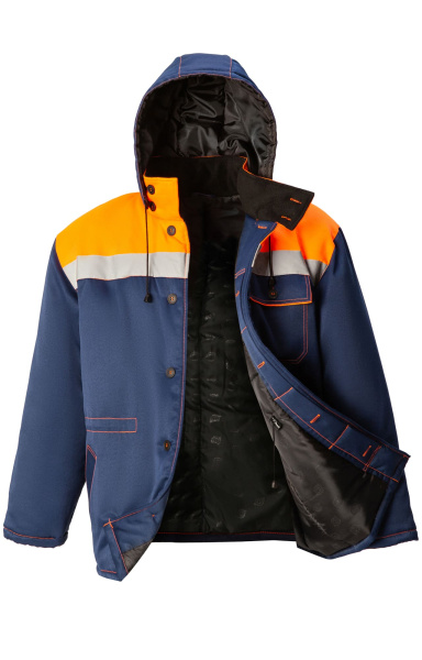 Костюм КОММУНАЛЬЩИК НЬЮ утепленный темно-синий оранжевый