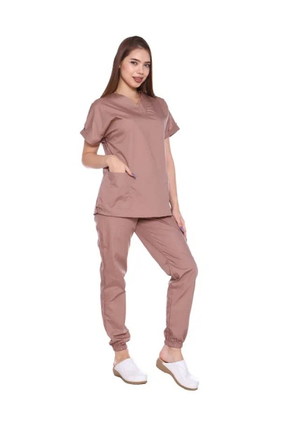 Костюм медицинский женский кофе "Эрла", тиси