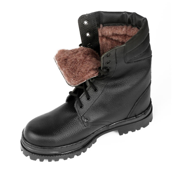 Ботинки с высоким берцем Армия хром на натуральной шерсти (в уп.6 пар)