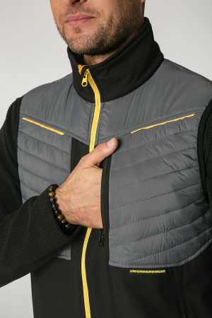Жилет ЮНИОНВОРКВЕАР (UNIONWORKWEAR) Микс т.серый/черный/оранжевый