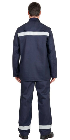 Костюм сварщика "ГЕРКУЛЕС" летний: куртка, брюки темно-синий и СОП