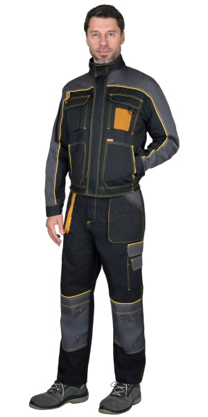 Куртка АГАТ черный с темно-серым