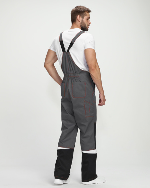 Костюм Строй-2 CH МВО (тк.Смесовая,280) п/к, т.серый/красный/черный