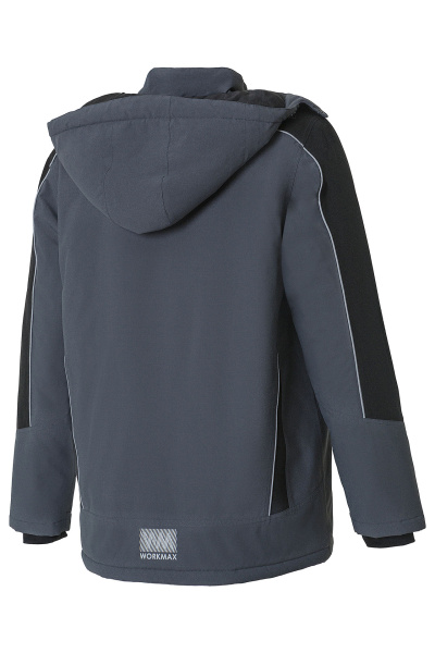 Куртка ВОРКМАКС (WORKMAX) РИПСТОП утепленная т.серая/черная