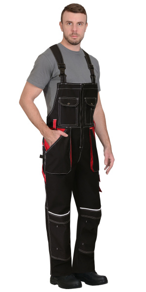 Полукомбинезон АГАТ черный с малиновым