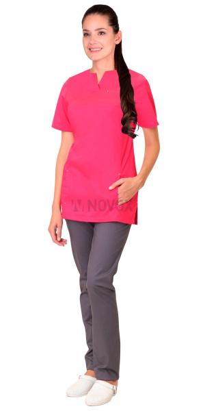 Костюм "ВАЛЕРИЯ" женский фуксия с темно-серым