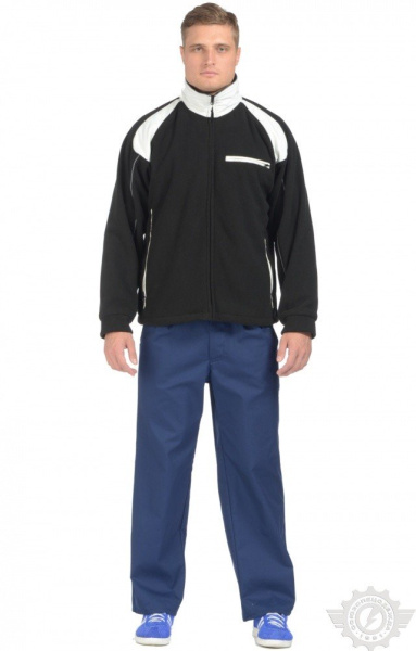 Куртка "Стиль" ткань "Флис" черно-белая