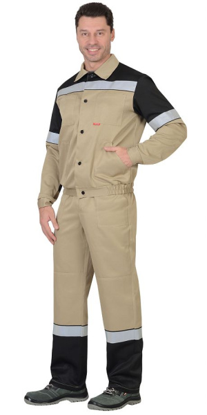 Костюм "ЛЕГИОНЕР" куртка, п/к песочный с черным СОП 50мм