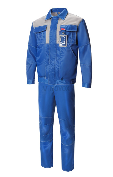 Костюм мужской "MARS" (МАРС), куртка, п/к,  василек со светло-серым