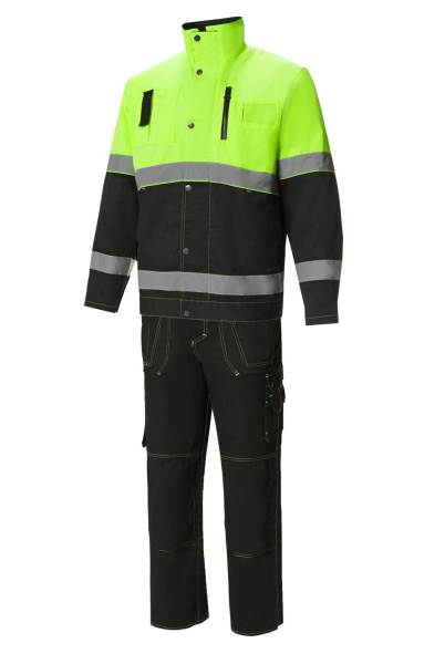 Костюм "Премиум" летний черный/лайм