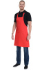 Фартук HORECA (ХОРЕКА) с нагрудником red (красный)
