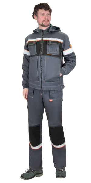 Куртка "РОДОС" темно-серая с черным